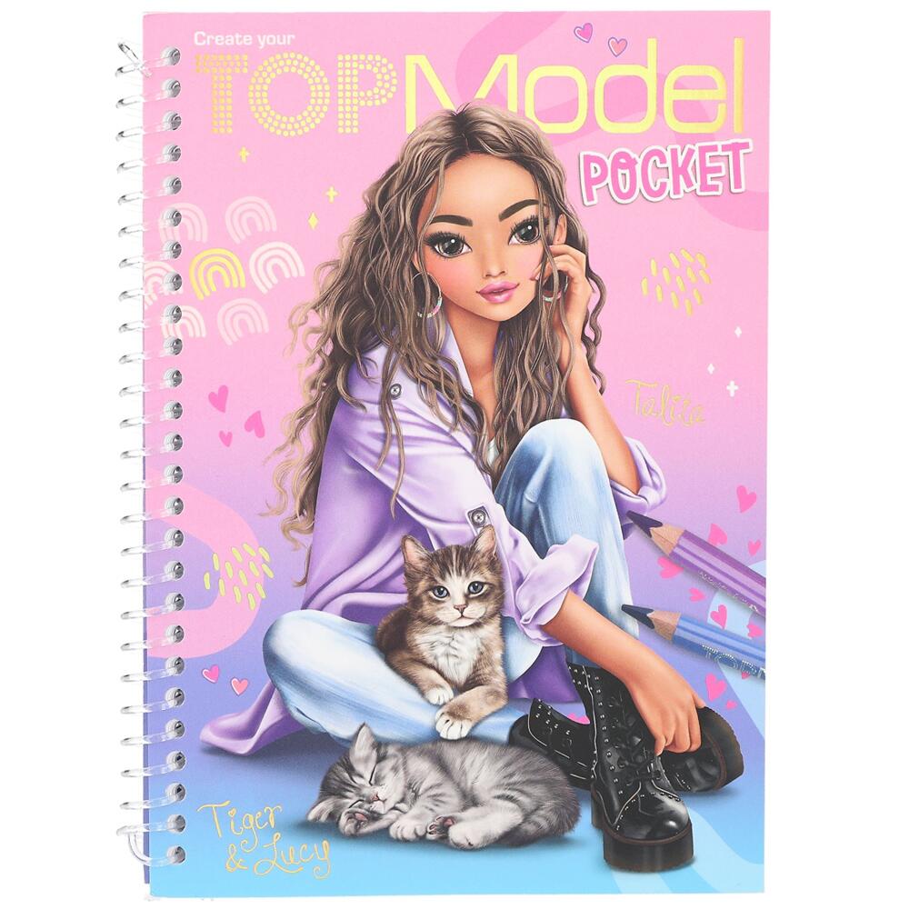 Depesche TOPModel Pocket Colouring Book with Talita, Tiger and Lucy 12726_A