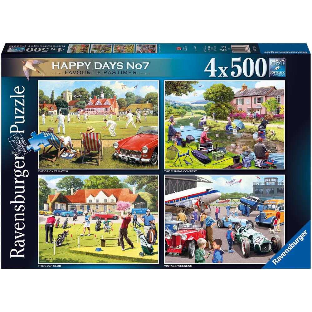 Ravensburger Happy Days No 7 Favourite Pastimes 4 x 500 Piece Puzzles 17633