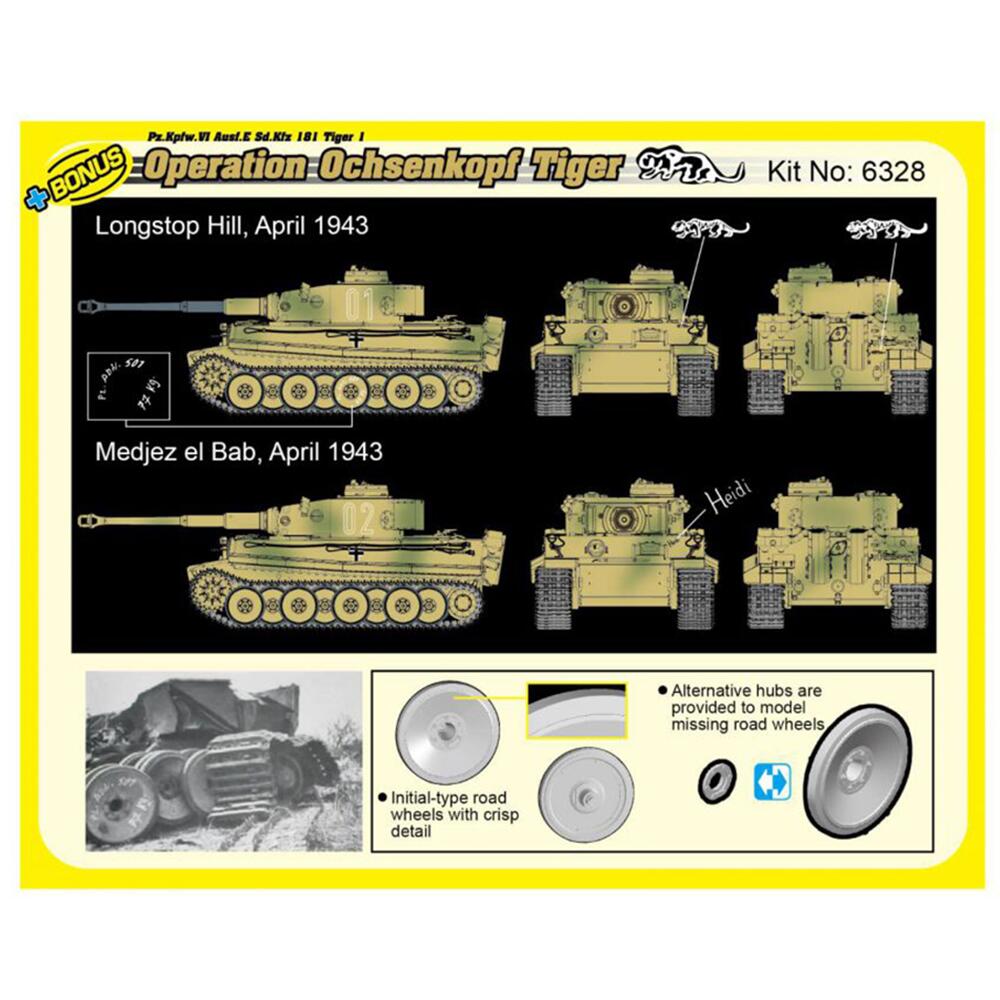 Dragon Tiger I Pz.Kpfw.VI Ausf.E Operation Ochsenkopf Model Kit