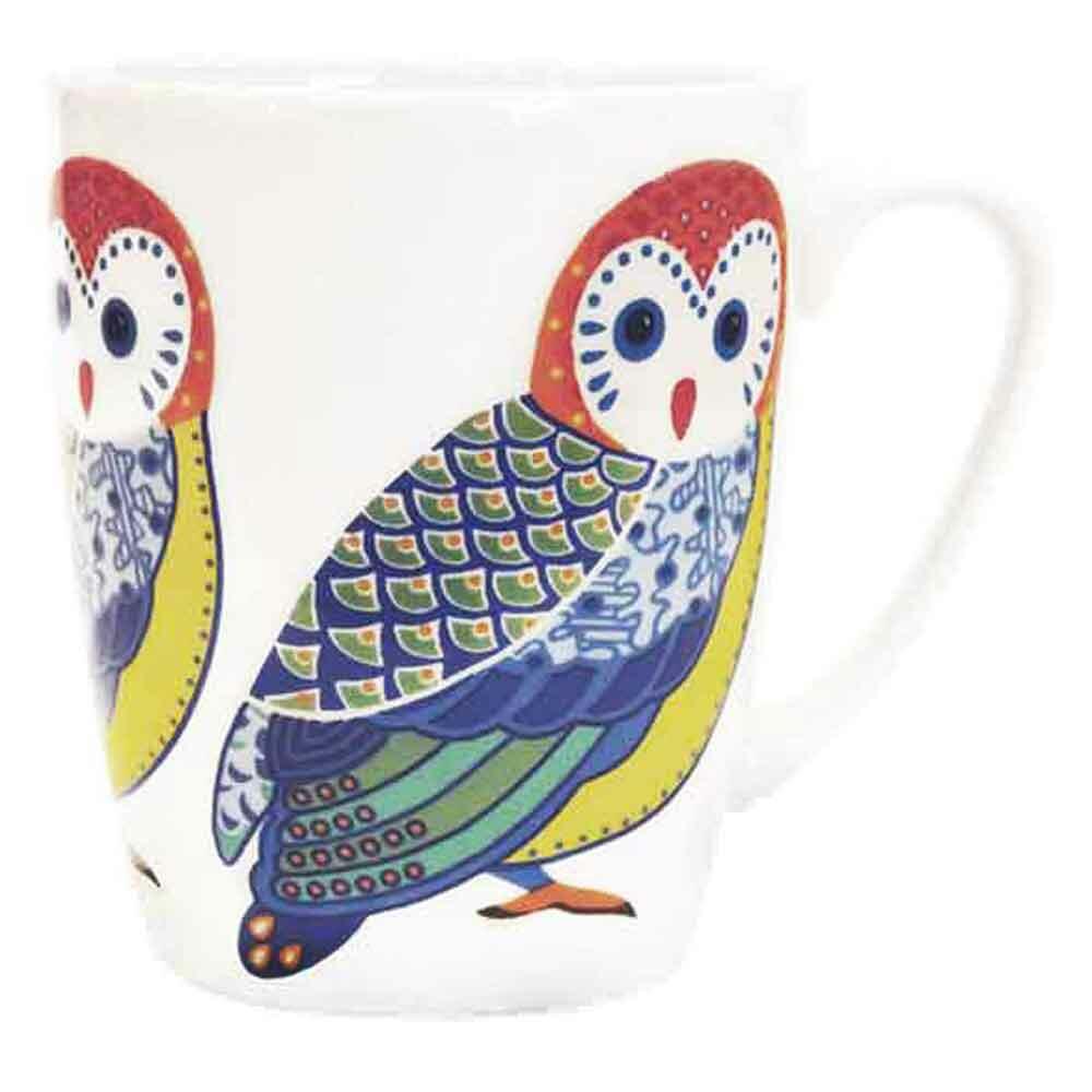 Queens Paradise Birds OWL Fine China 400ml Oak Mug PARB00351