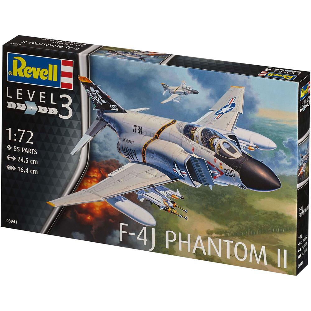 Revell F-4J Phantom II Fighter Aircraft Plastic Model Kit Scale 1/72 03941