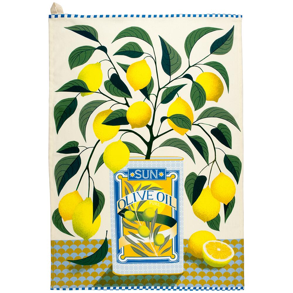 Printer Johnson Lemon Design Cotton Tea Towel PJ8503