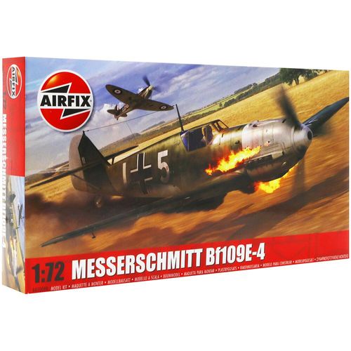 Airfix Messerschmitt Bf109E-4 WWII Aircraft Model Kit Scale 1/72 A01008B