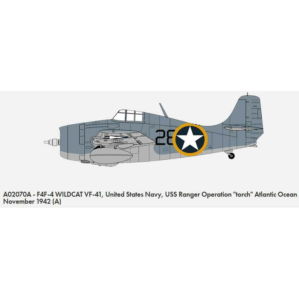 Airfix F4F-4 Wildcat Aircraft Model Kit A02070A Scale 1:72