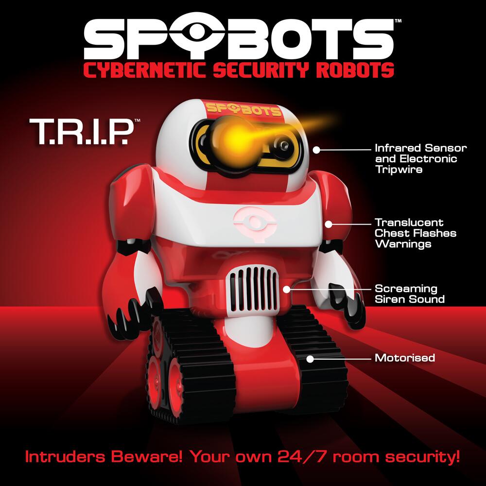 Spybots TRIP LED Tripwire Alarm Robot with Infared Sensor and Siren Sounds