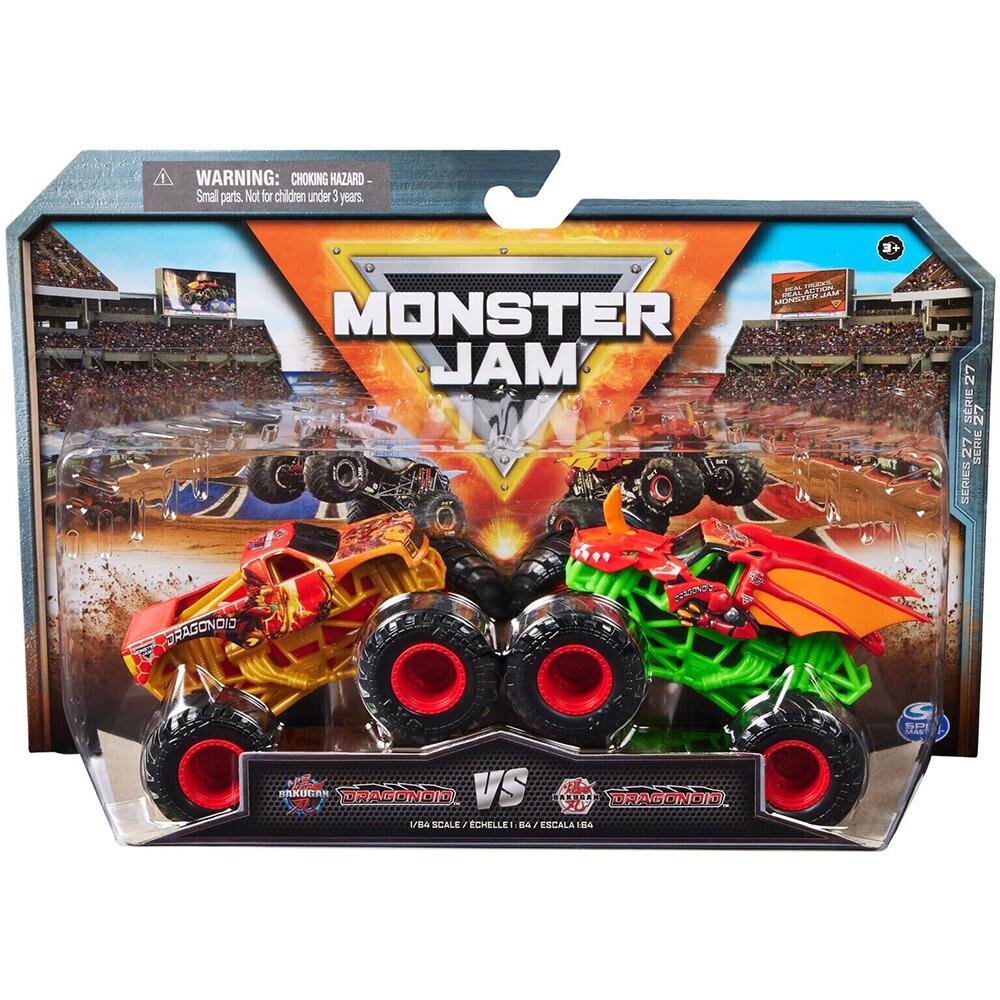 Monster Jam Die-Cast Trucks Scale 1:64 Versus Pack BAKUGAN DRAGONOID