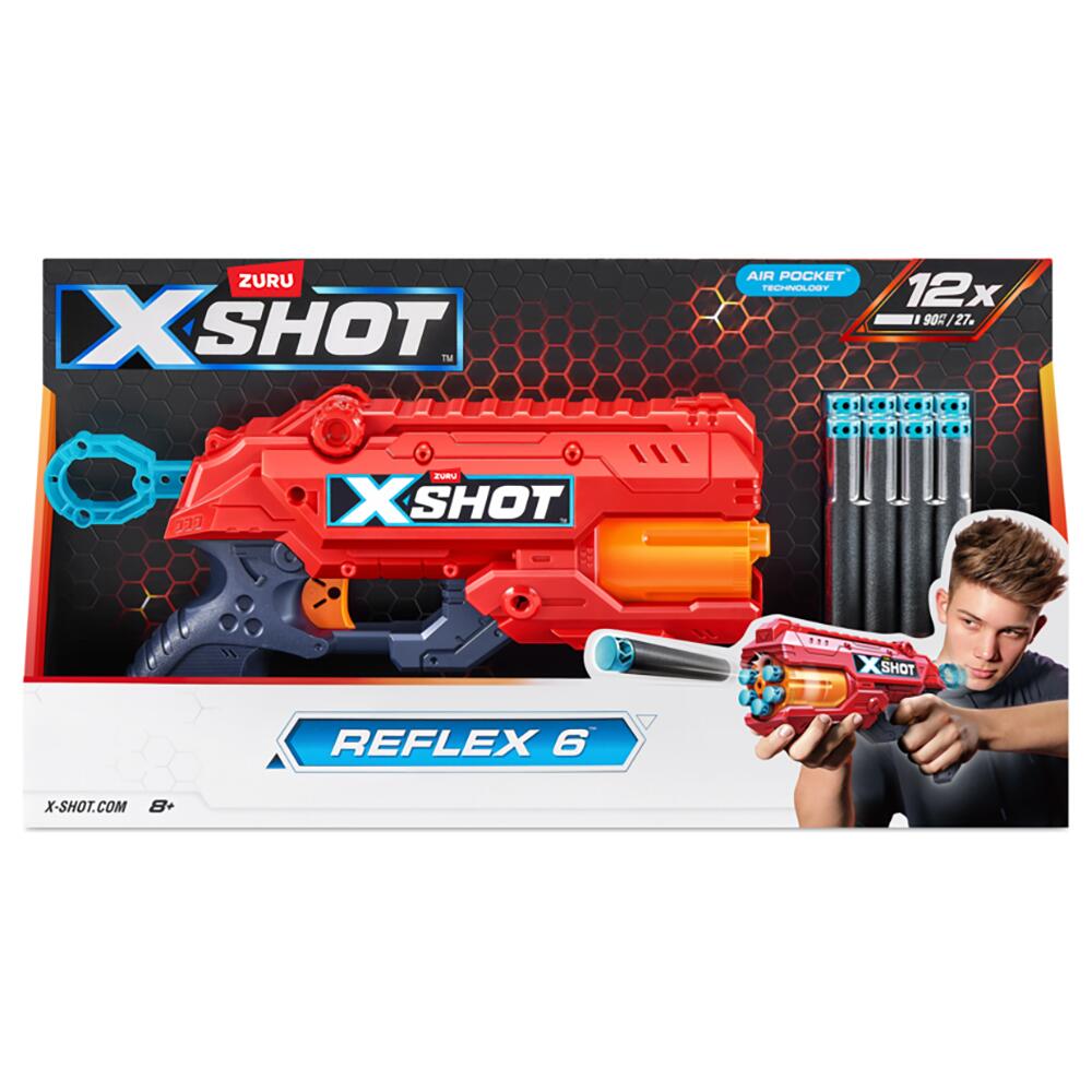 Zuru X SHOT Excel Reflex 6 Dart Blaster with 12 Darts