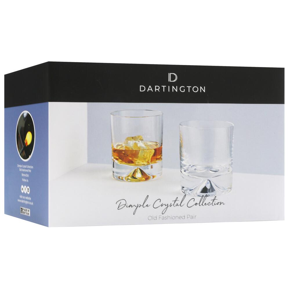 Dartington Crystal Dimple Old Fashioned Glass Set of 2 DCTU10-4-P