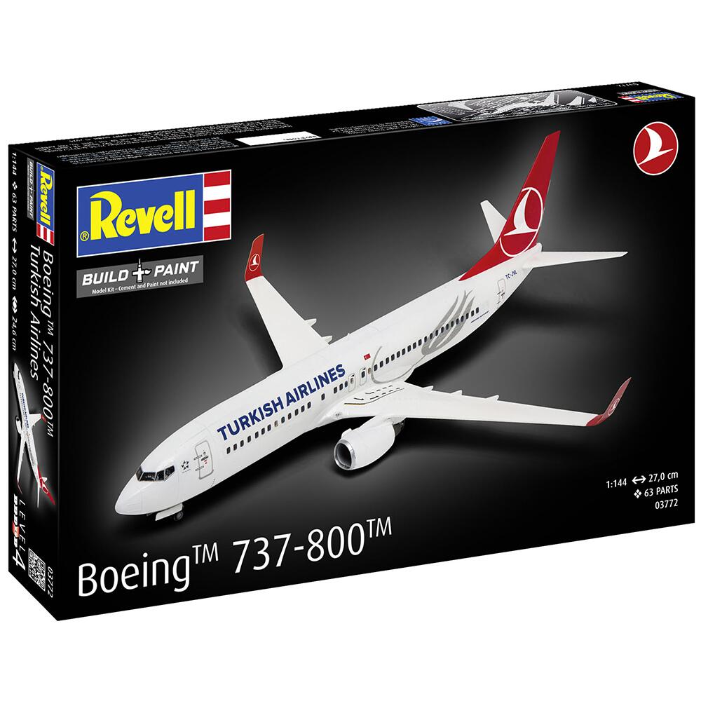 Revell Boeing 737-800 Turkish Airlines Civil Aircraft Model Kit Scale 1:144 03772
