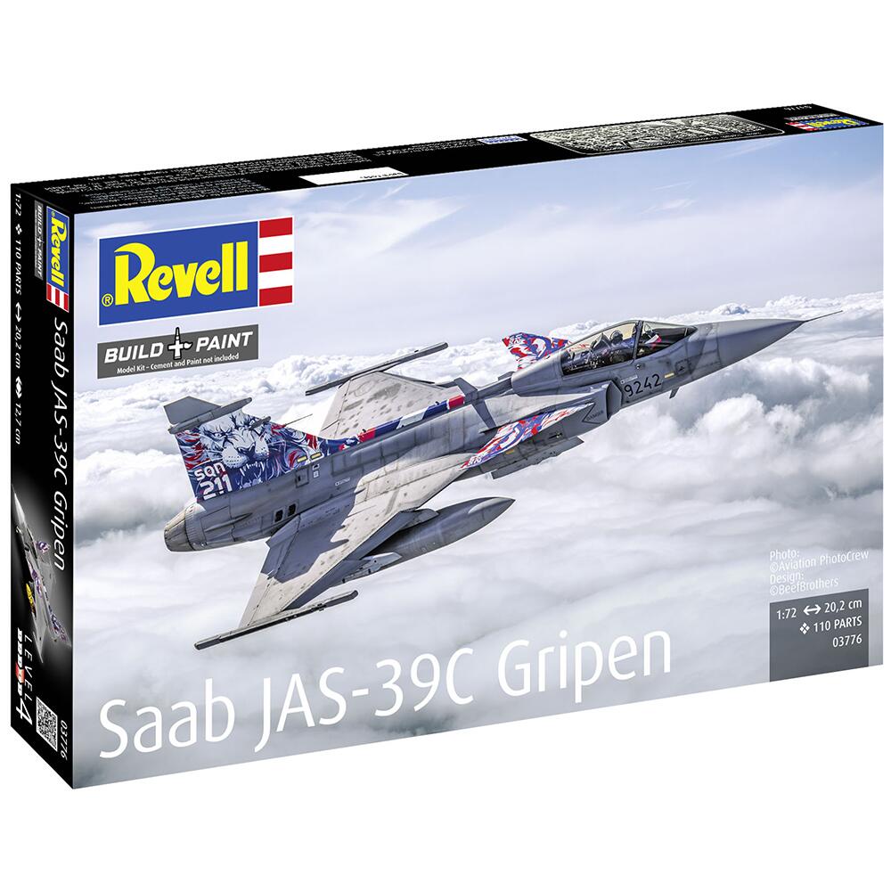 Revell Saab JAS-39C Gripen Military Aircraft Model Kit Scale 1:72 03776