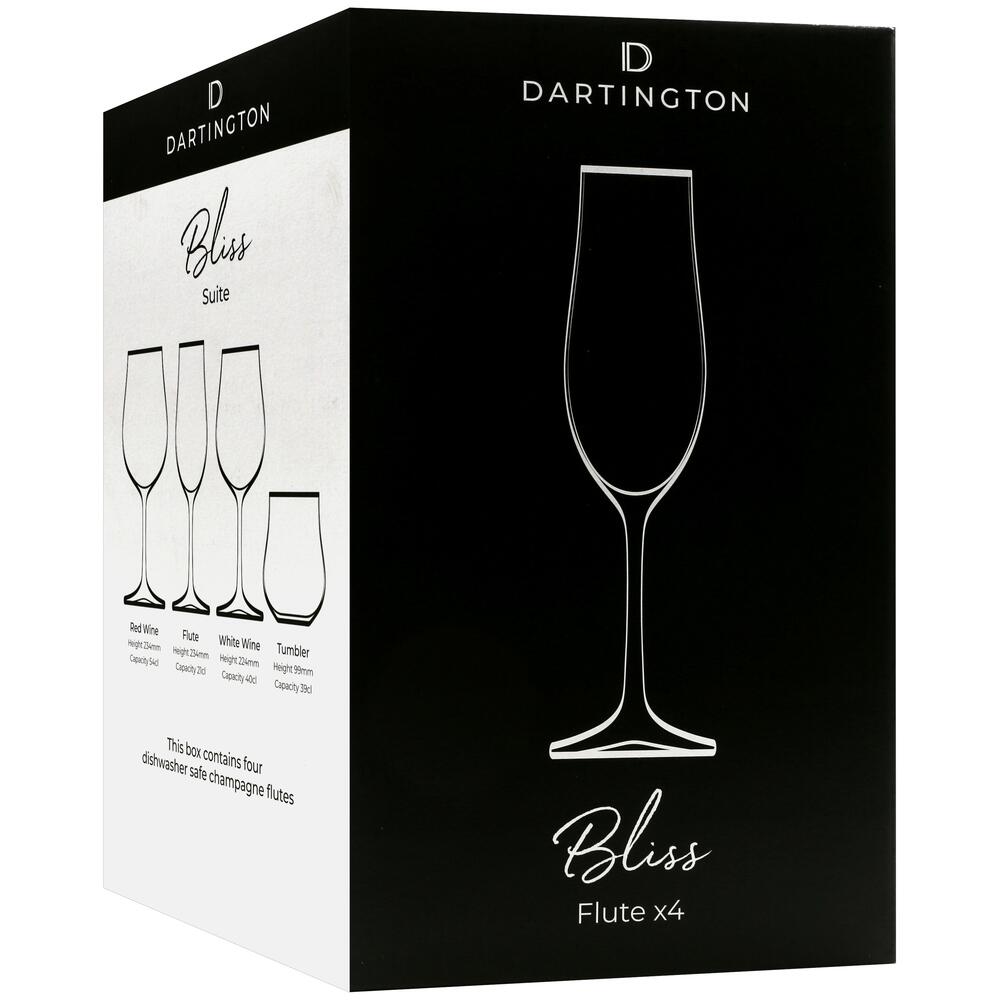 Dartington Bliss Flute Glasses Set of 4 ST3582/4/4PK