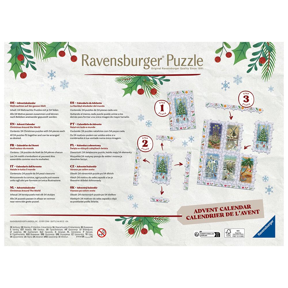 Ravensburger Christmas Around the World Jigsaw Puzzle Advent Calendar - Main Image