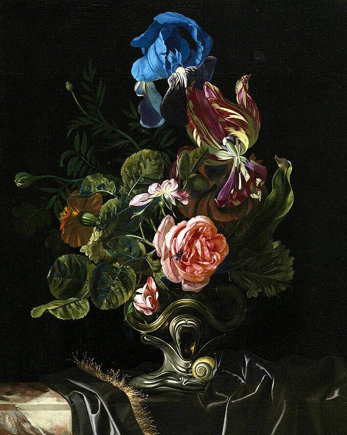 Flower Still Life (1663) Willem van Aelst Dutch wall art poster print
