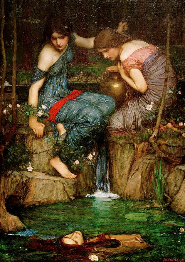 Nymphs Finding the Head of Orpheus (1900) J.W. Waterhouse wall art print