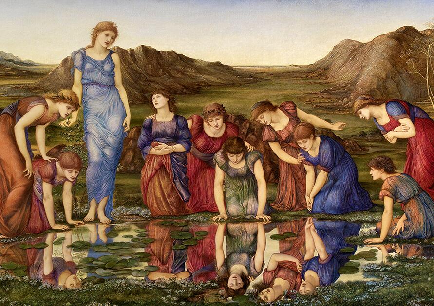 The Mirror of Venus (1877) Edward Burne-Jones Pre-Raphaelite wall