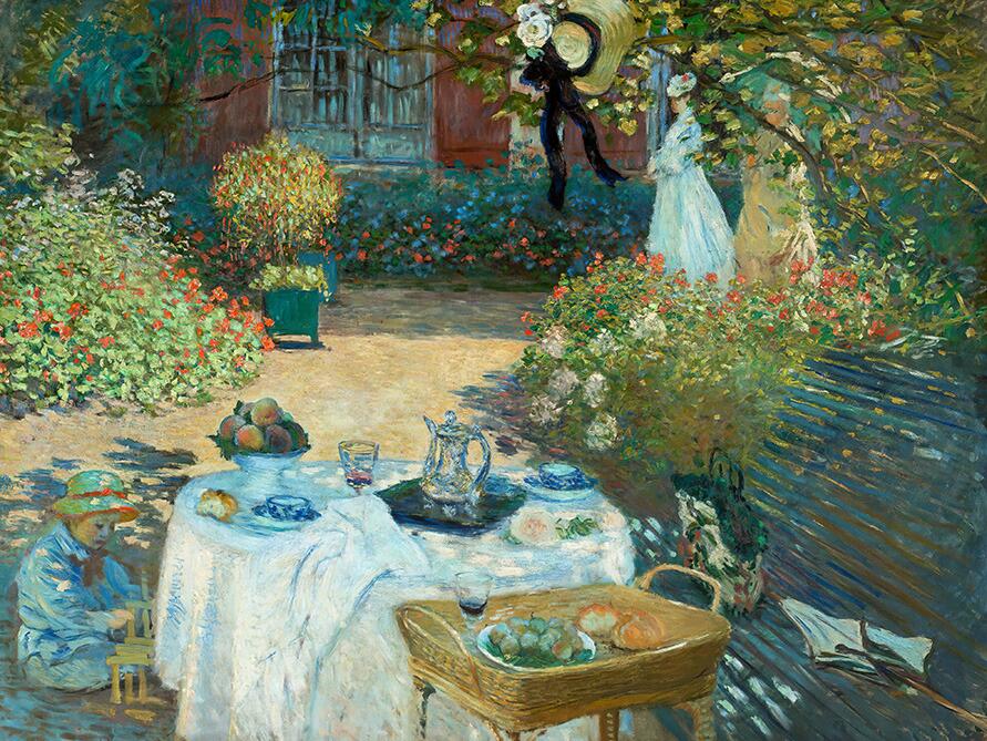The Lunch (Le Déjeuner) (1874) by Claude Monet wall art poster print