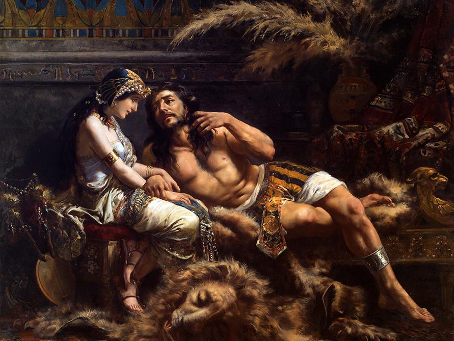 Samson and Delilah (1887) Jose Etxenagusia Basque wall art poster