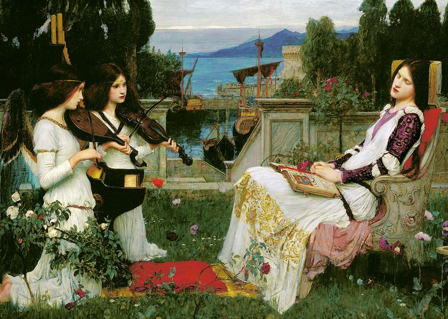 Saint Cecilia John William Waterhouse Pre-Raphaelite wall art print