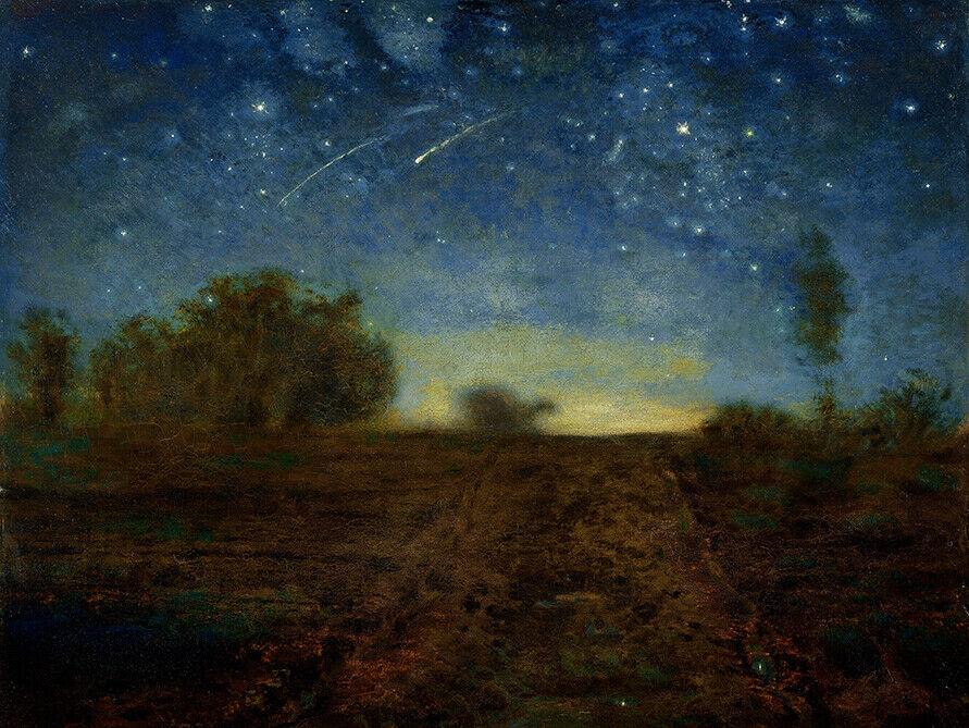 Jean-François Millet,Starry Night,large wall outlets art,framed wall art,canvas wall art,large canvas,M4341