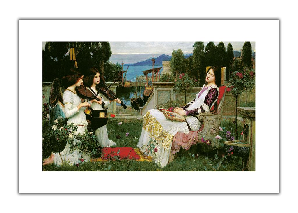 Saint Cecilia John William Waterhouse Pre-Raphaelite wall art print