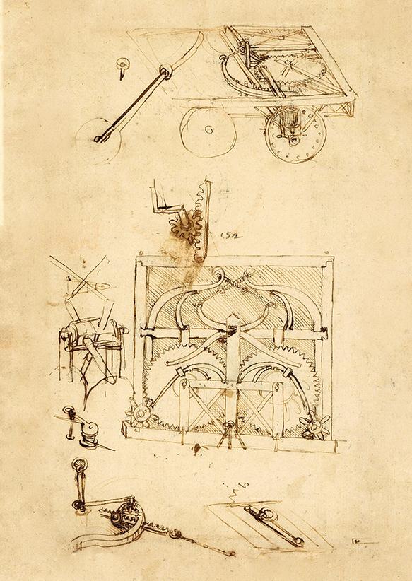 Automated cart, Automaton Atlantic Codex (1478) da Vinci wall art