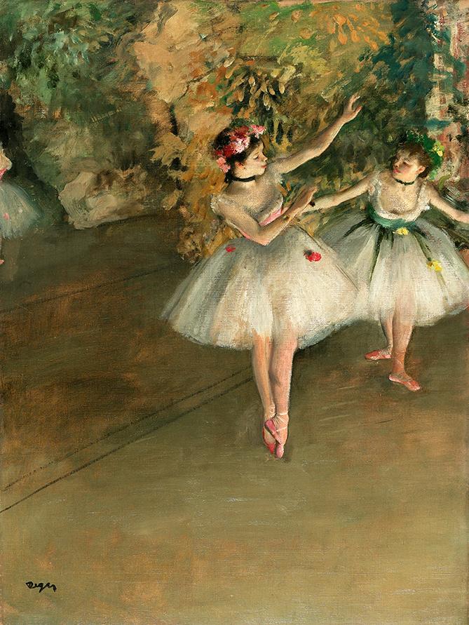 Two Dancers on a Stage (1874) Edgar Germain Hilaire Degas wall art