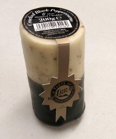 Arran Cheddar Cheese with Cracked Black Peppercorns
