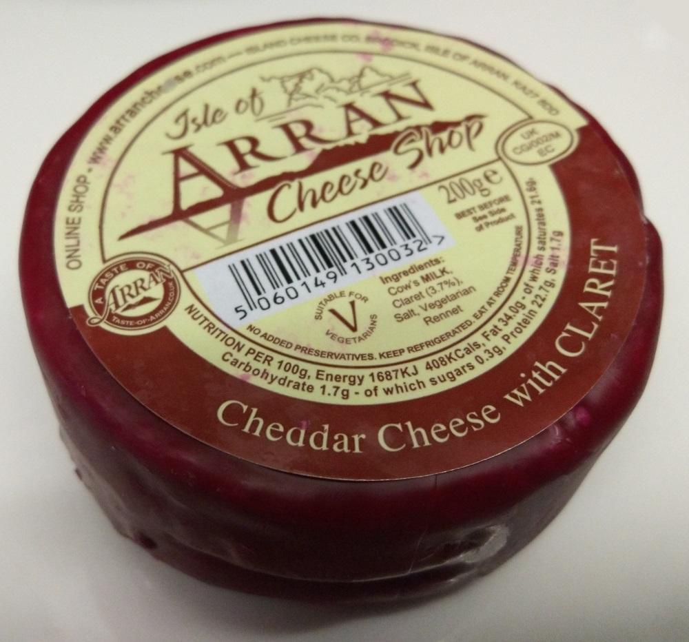 Arran Cheddar Cheese with Claret
