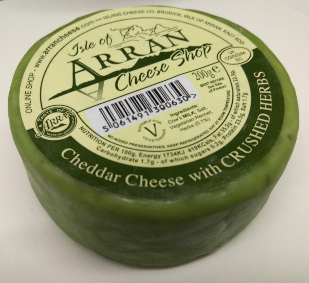 Arran Cheddar Cheese with Crushed Herbs