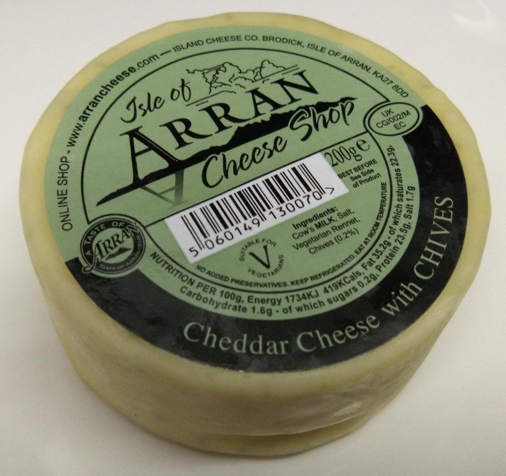 Arran Cheddar Cheese with Chives