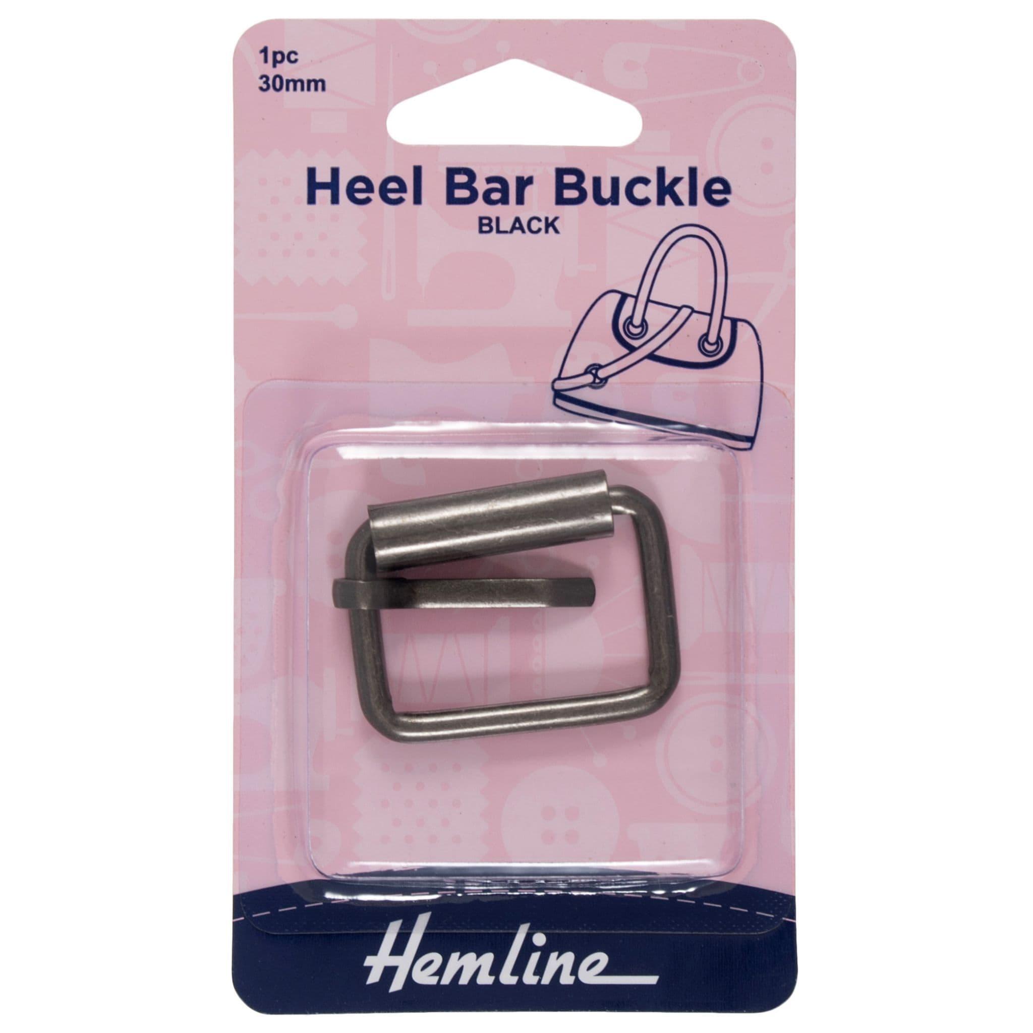 Hemline Black Strap Buckle 25mm