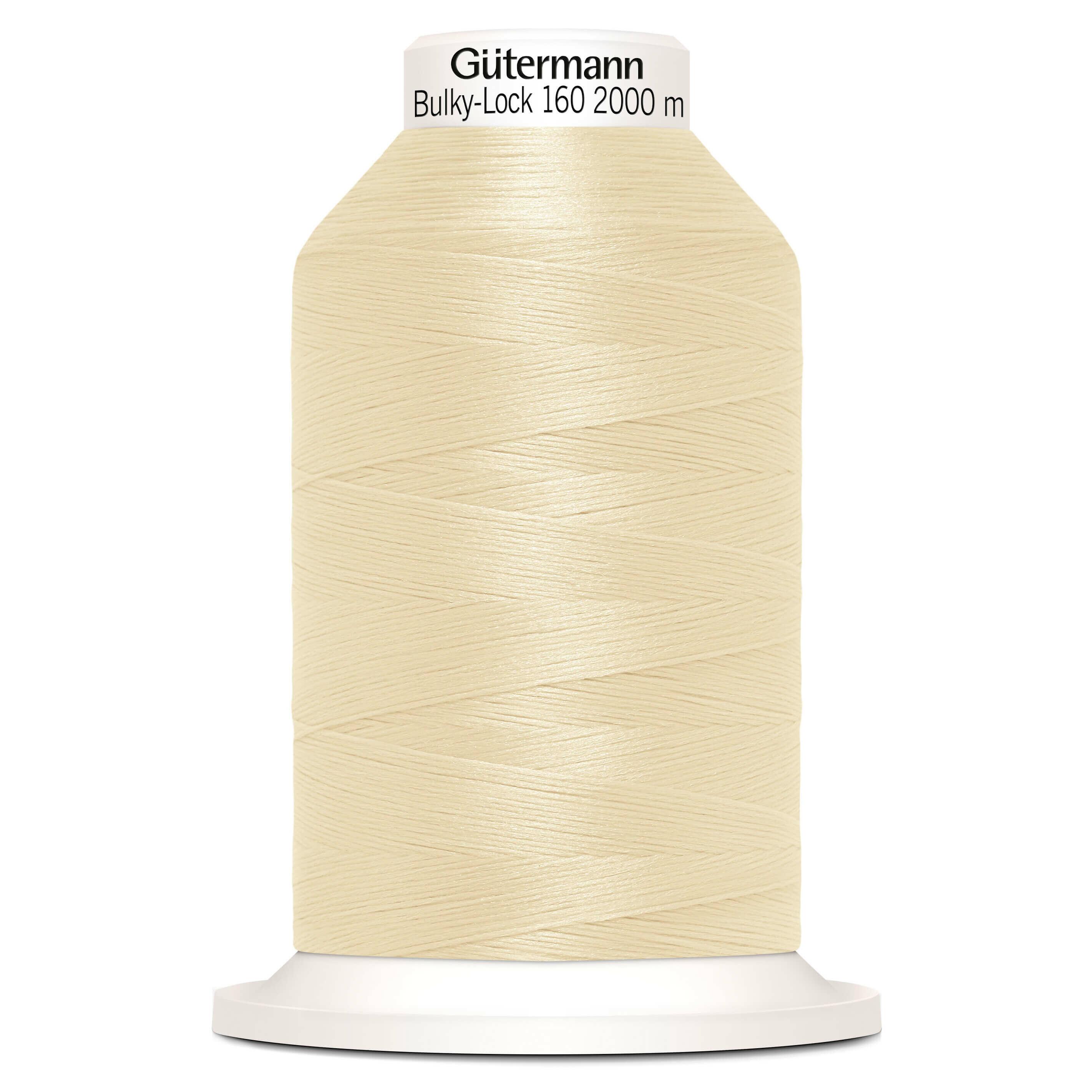 Gutermann Bulky-lock 160 2000m overlocking thread in colour number 414 Cream
