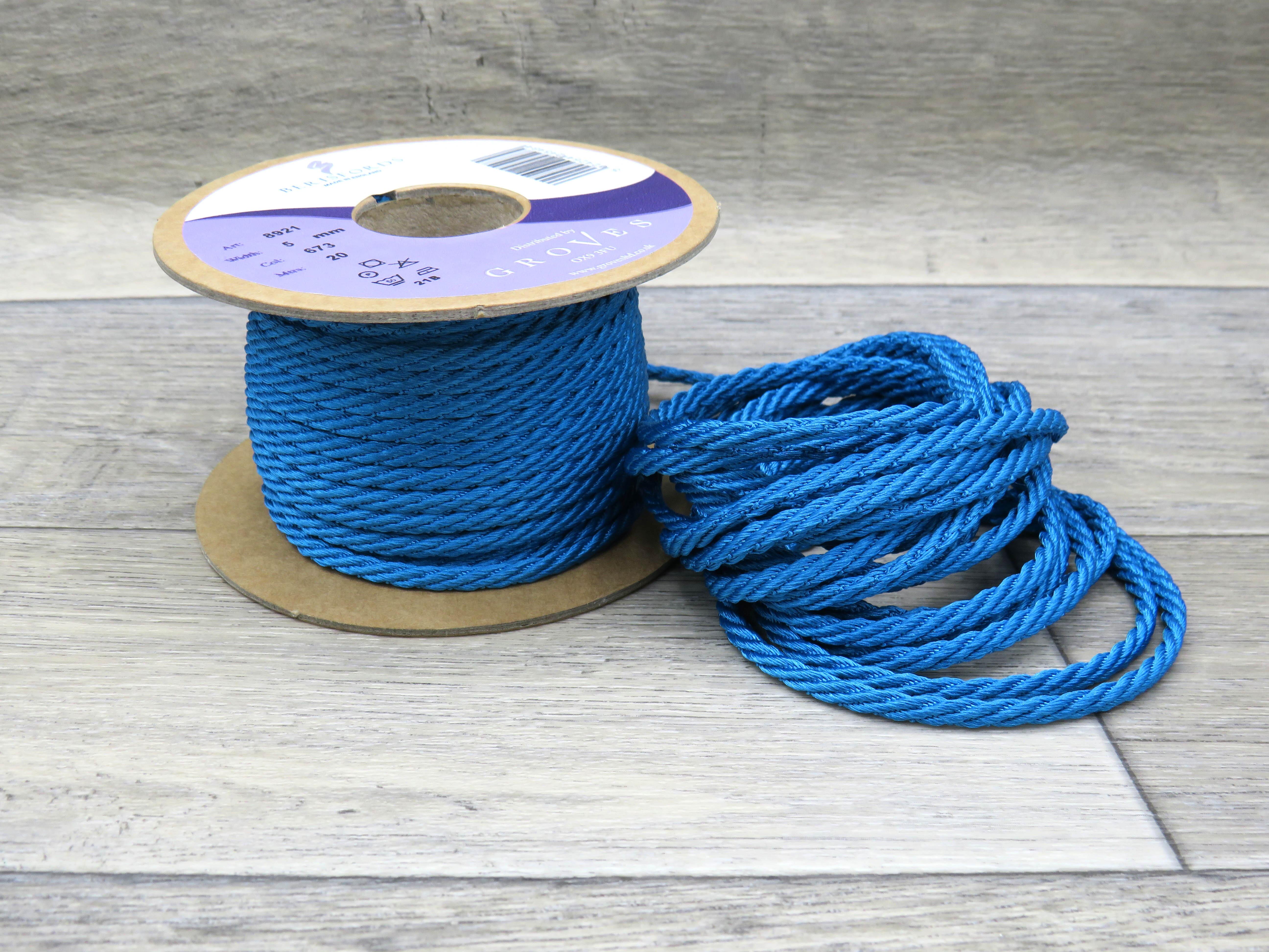 Deep Blue 3MM Cotton Macrame Rope 2 Skein/218 Yards Macrame