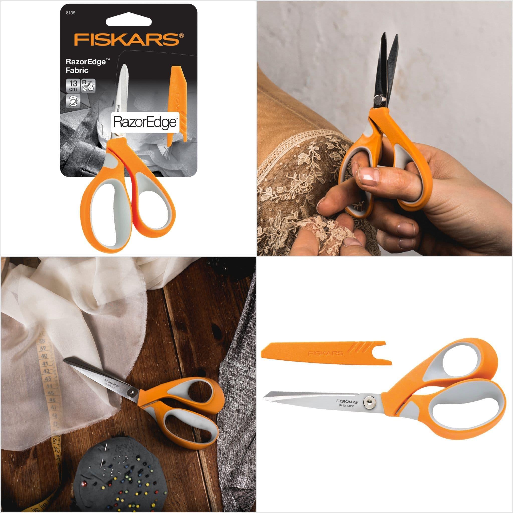 FISKARS 26cm Soft Grip Fabric Sewing Scissors, Ultrasharp, Spring