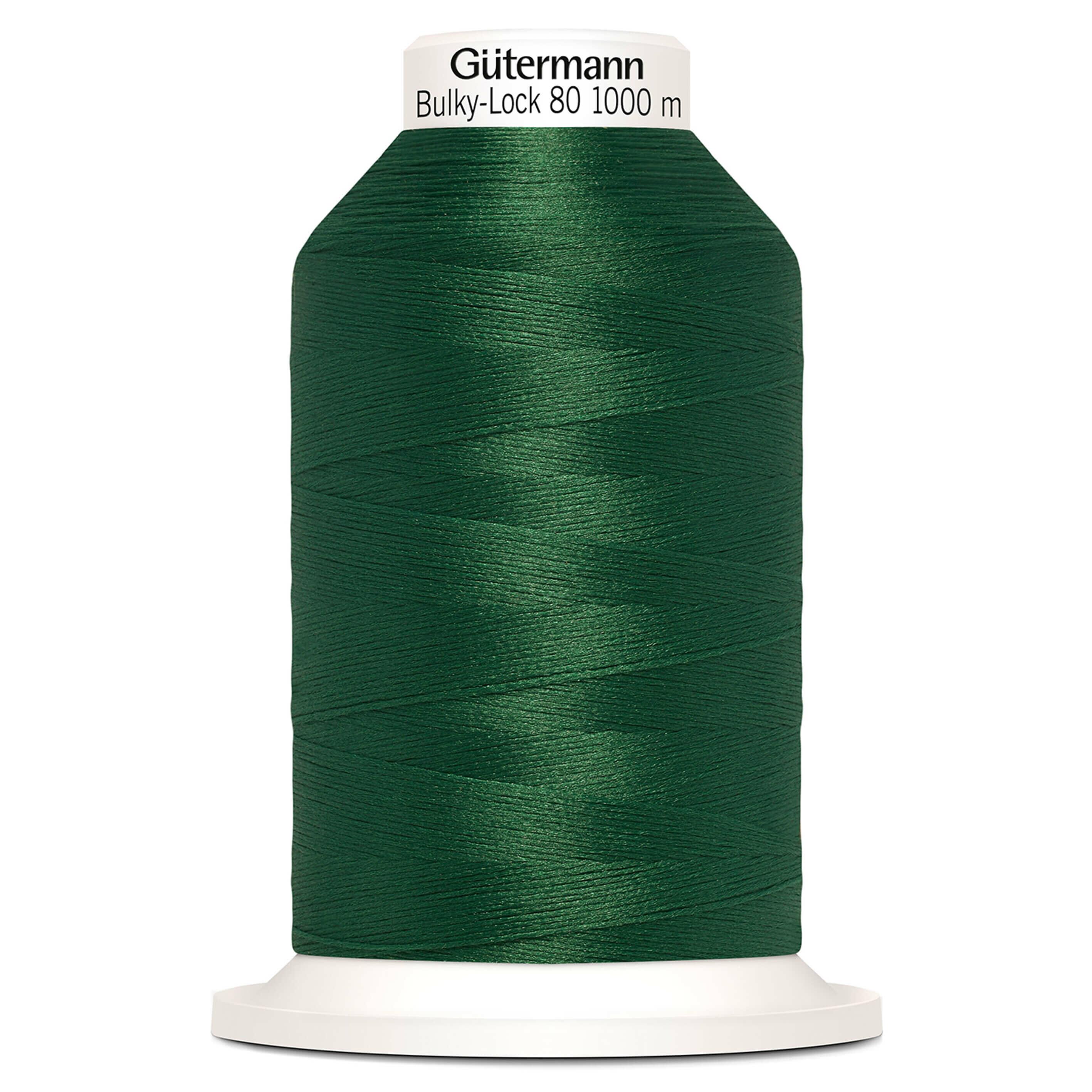 Gutermann Bulky Lock 80 overlocking thread in colour 340 Amazon Green
