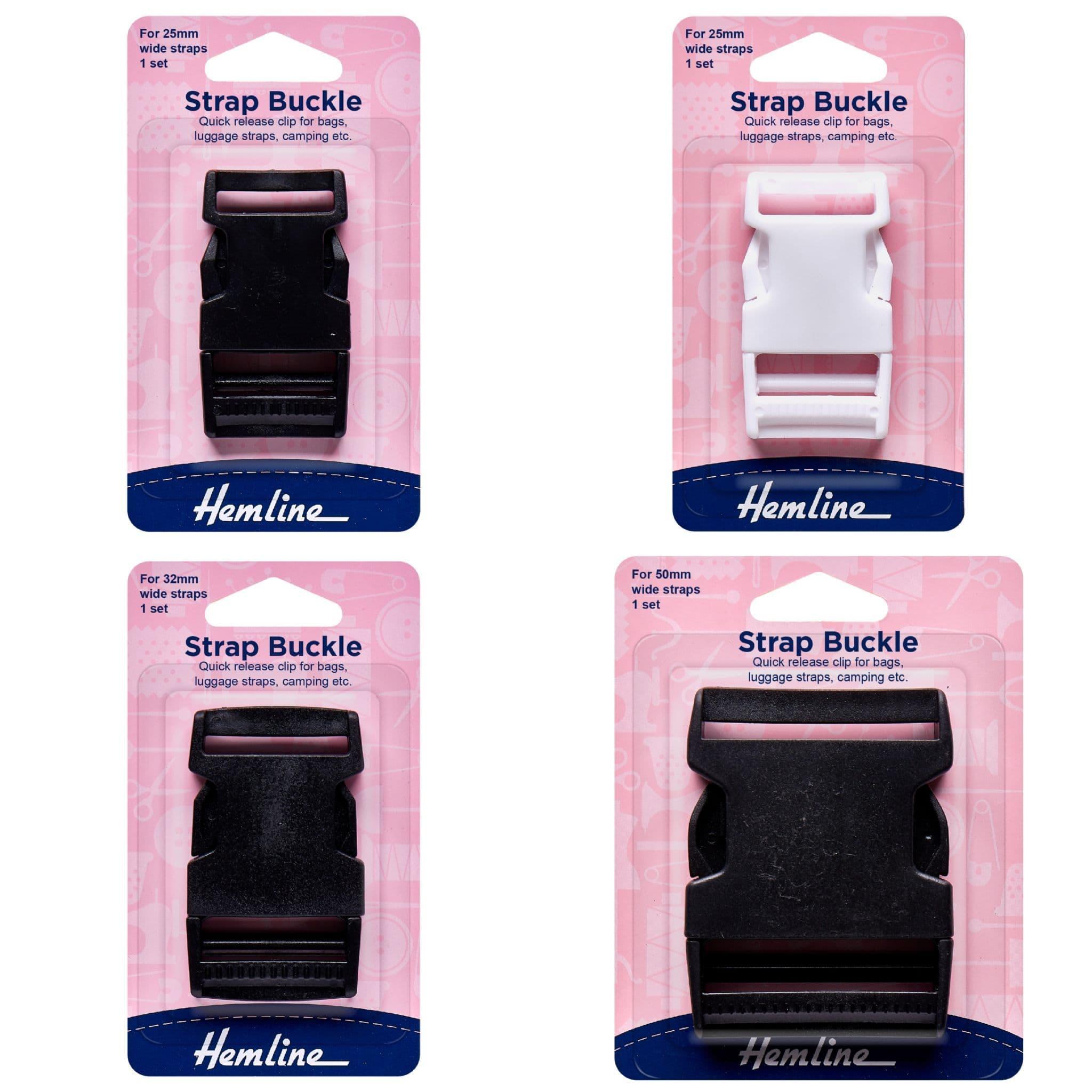 32mm Black Plastic Side Quick Release Buckle Clip – Cord Strap