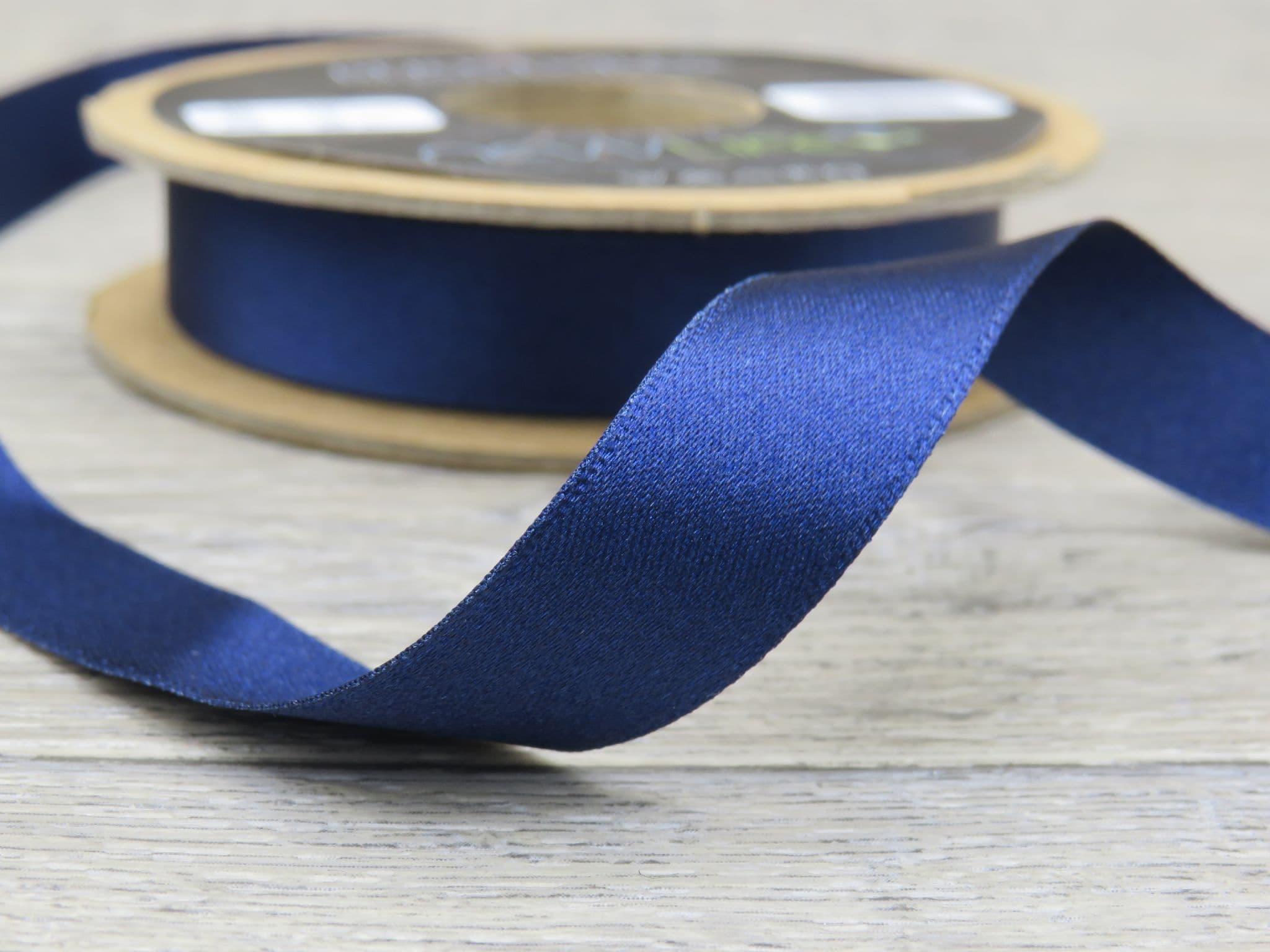 Berisfords Nastro Di Velluto In Nylon, Colore Blu Navy, 21 Mm X 102 Cm, Lavabile In Lavatrice