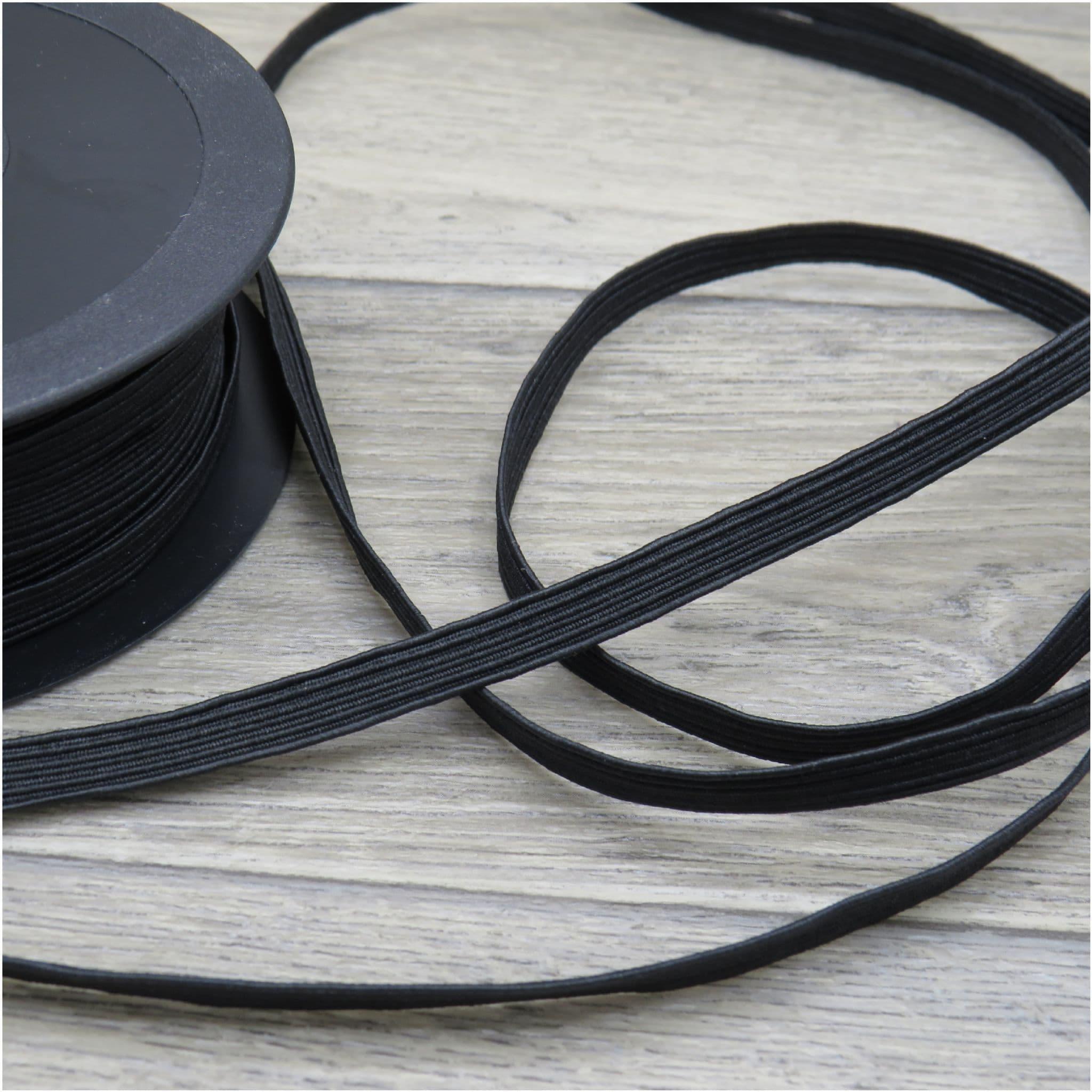 19mm Black Elastic Tape - Per Metre
