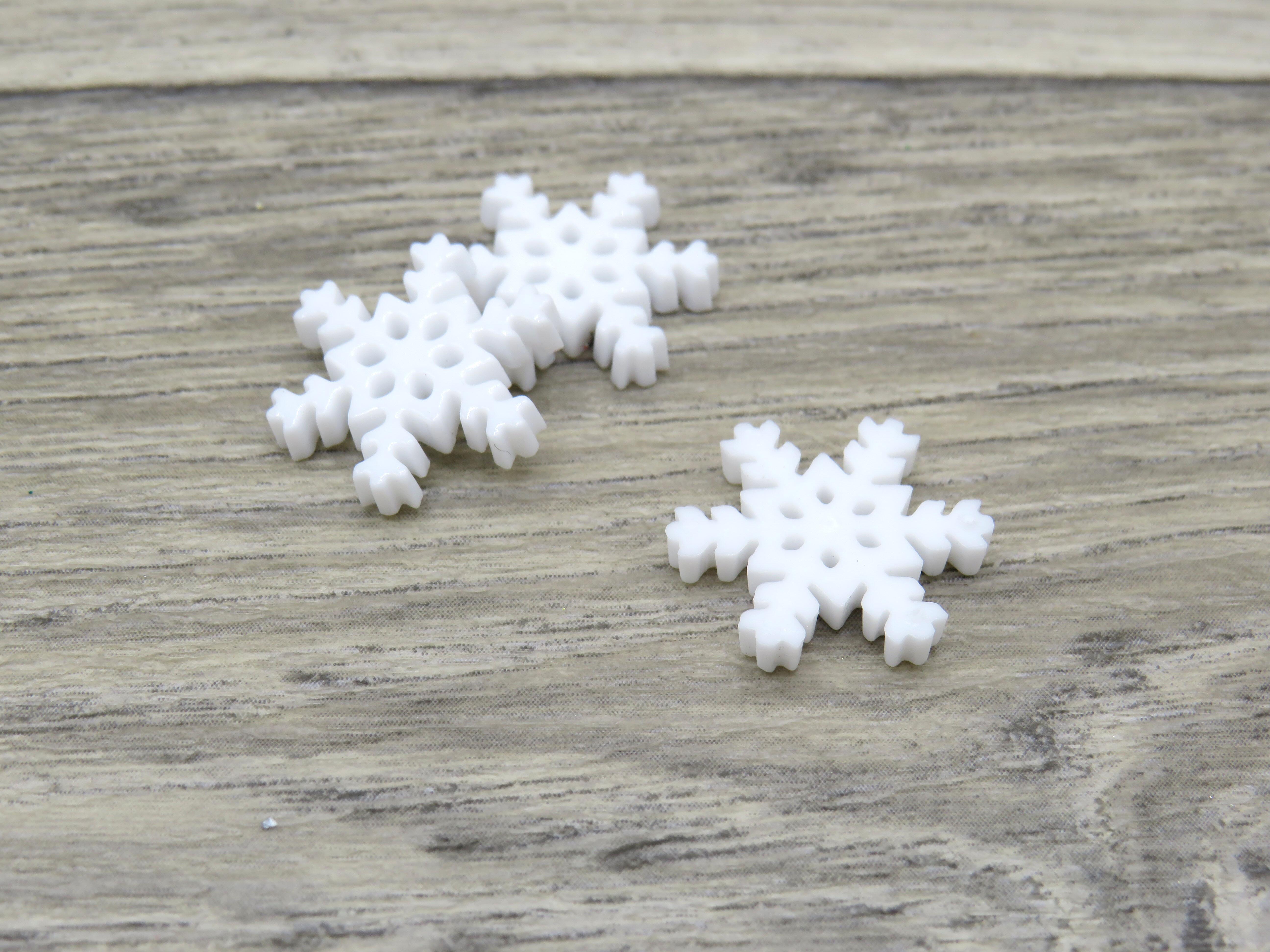 Snowflake Buttons 200pcs Wooden Christmas Snowflake Button Handicraft Embellishments Decoration, Size: 4.72 x 3.94 x 1.18