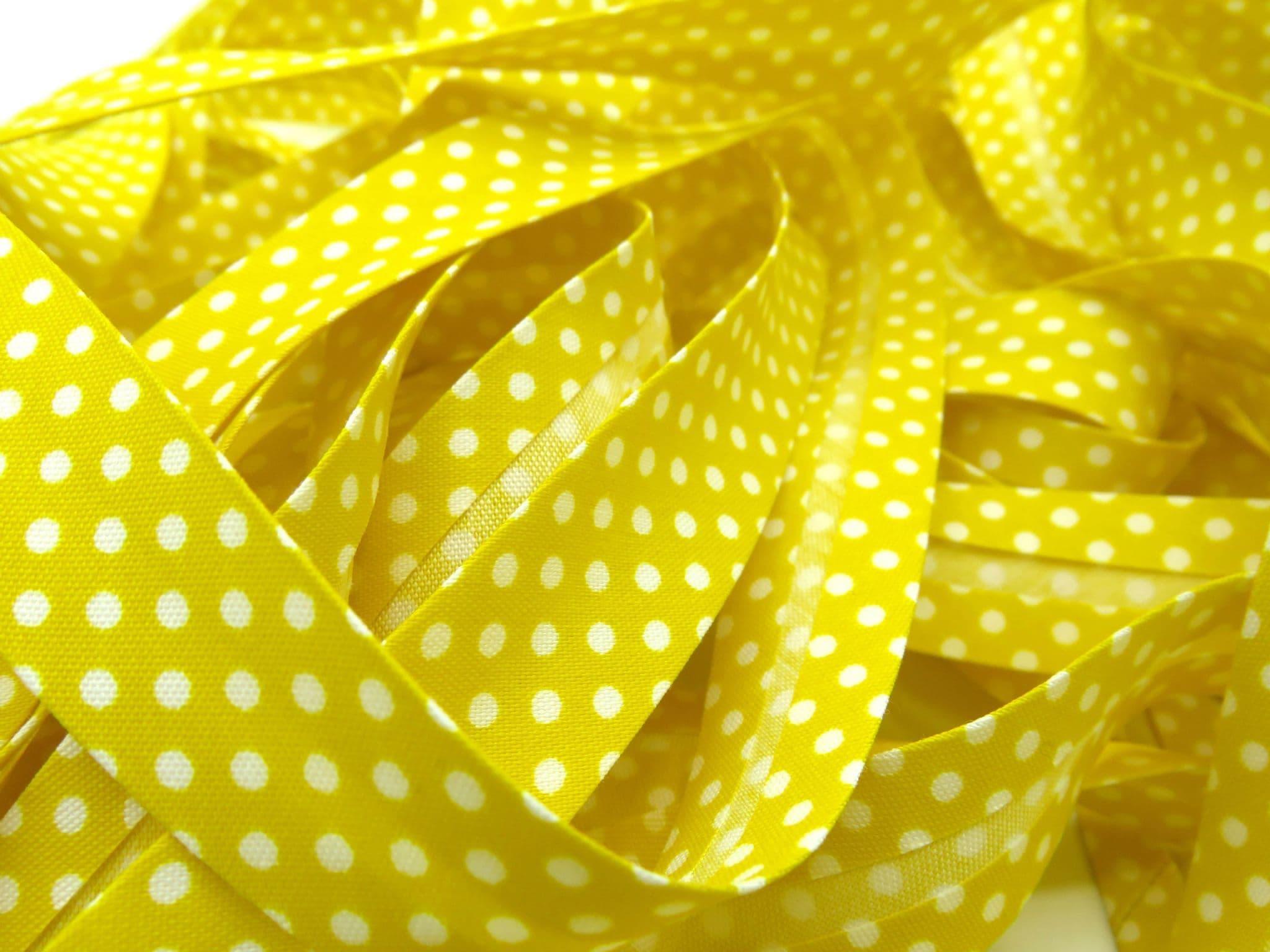 Polka Dot Fabric - Yellow / Orange 7mm