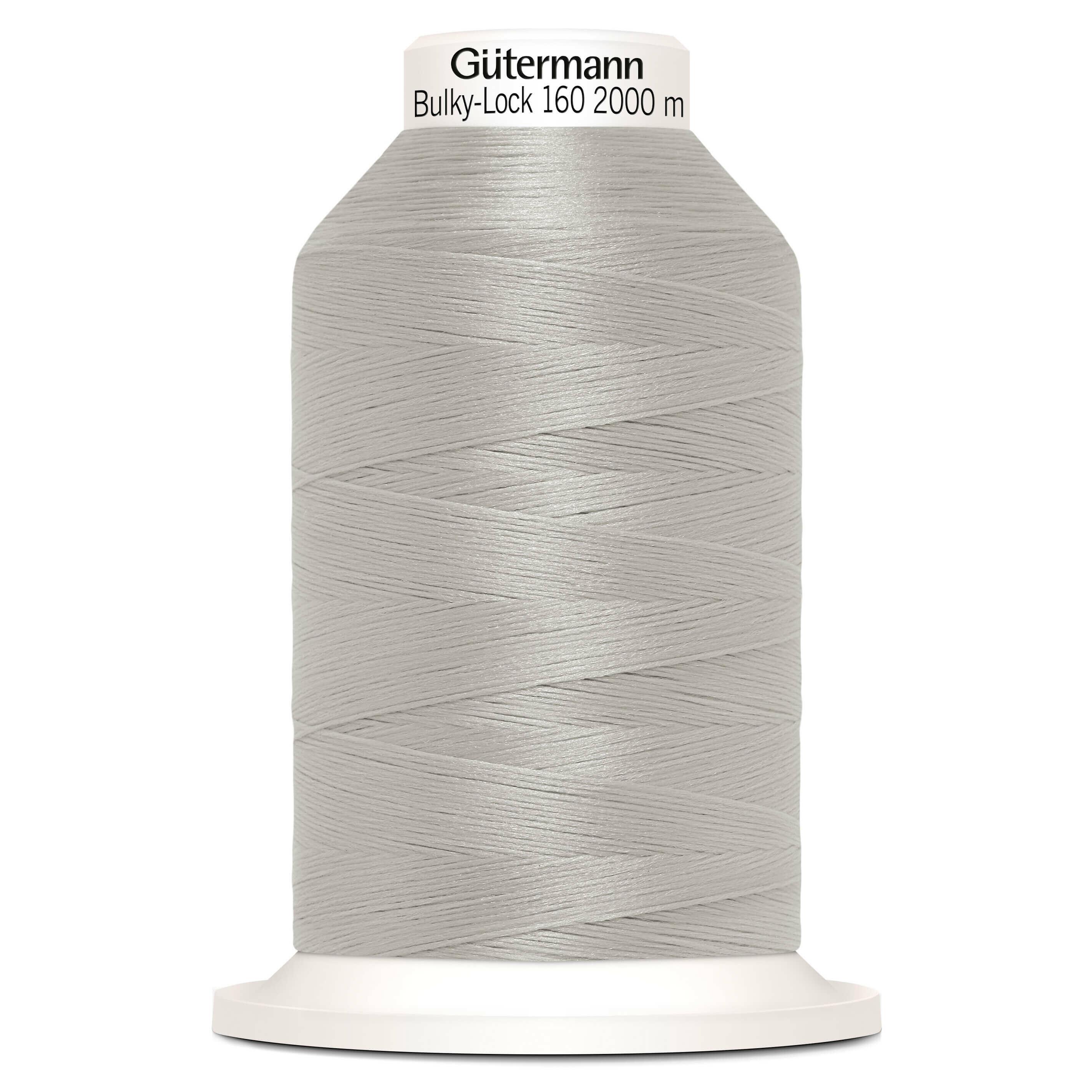 Gutermann Bulky-lock 160 2000m overlocking thread in colour number 038 Light Grey
