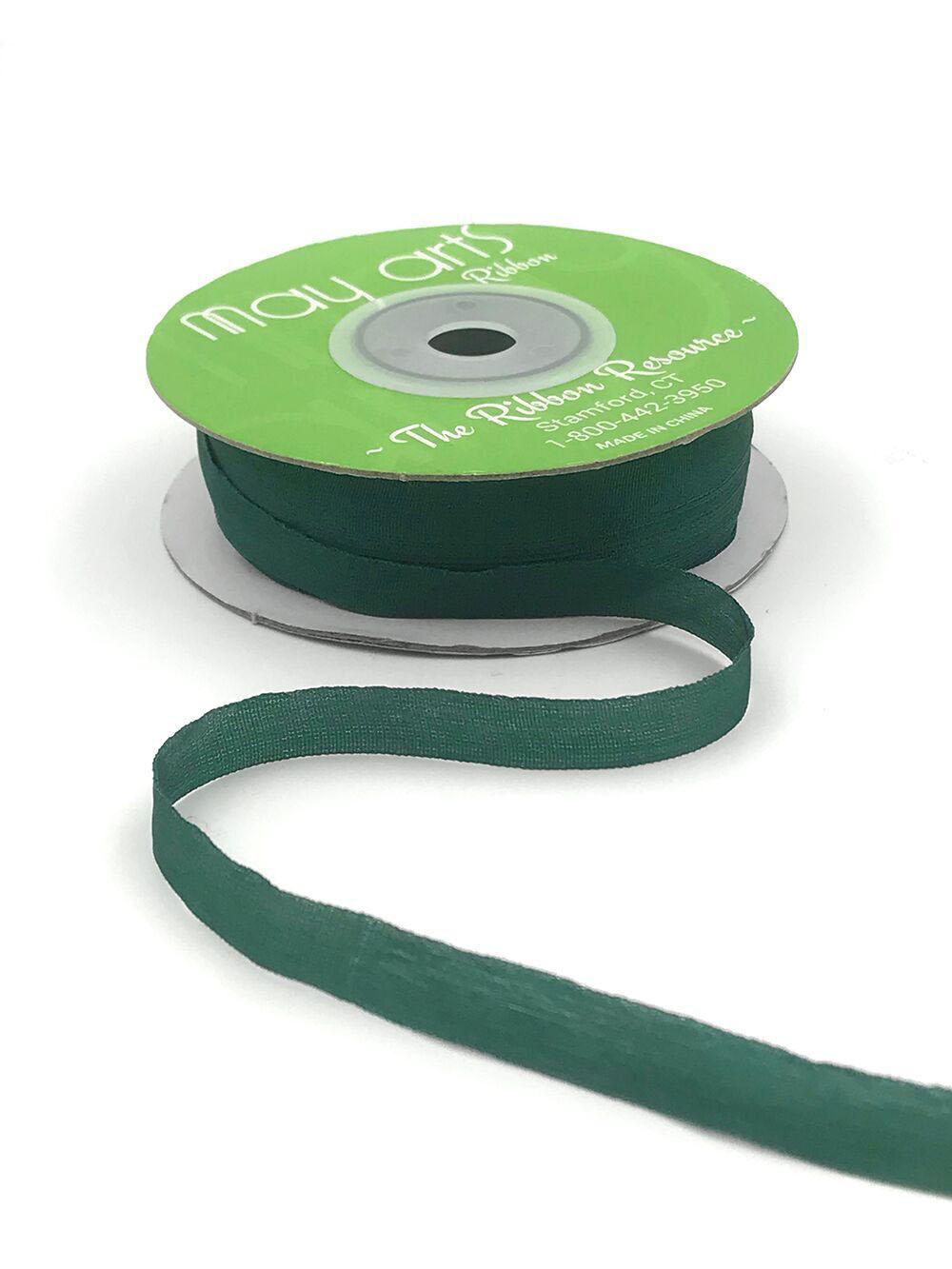 100% Pure Silk Ribbon by Threadart - 7mm Dk Sage - No. 653 - 3 Sizes - 50 Colors Available, Size: 7 mm, Green