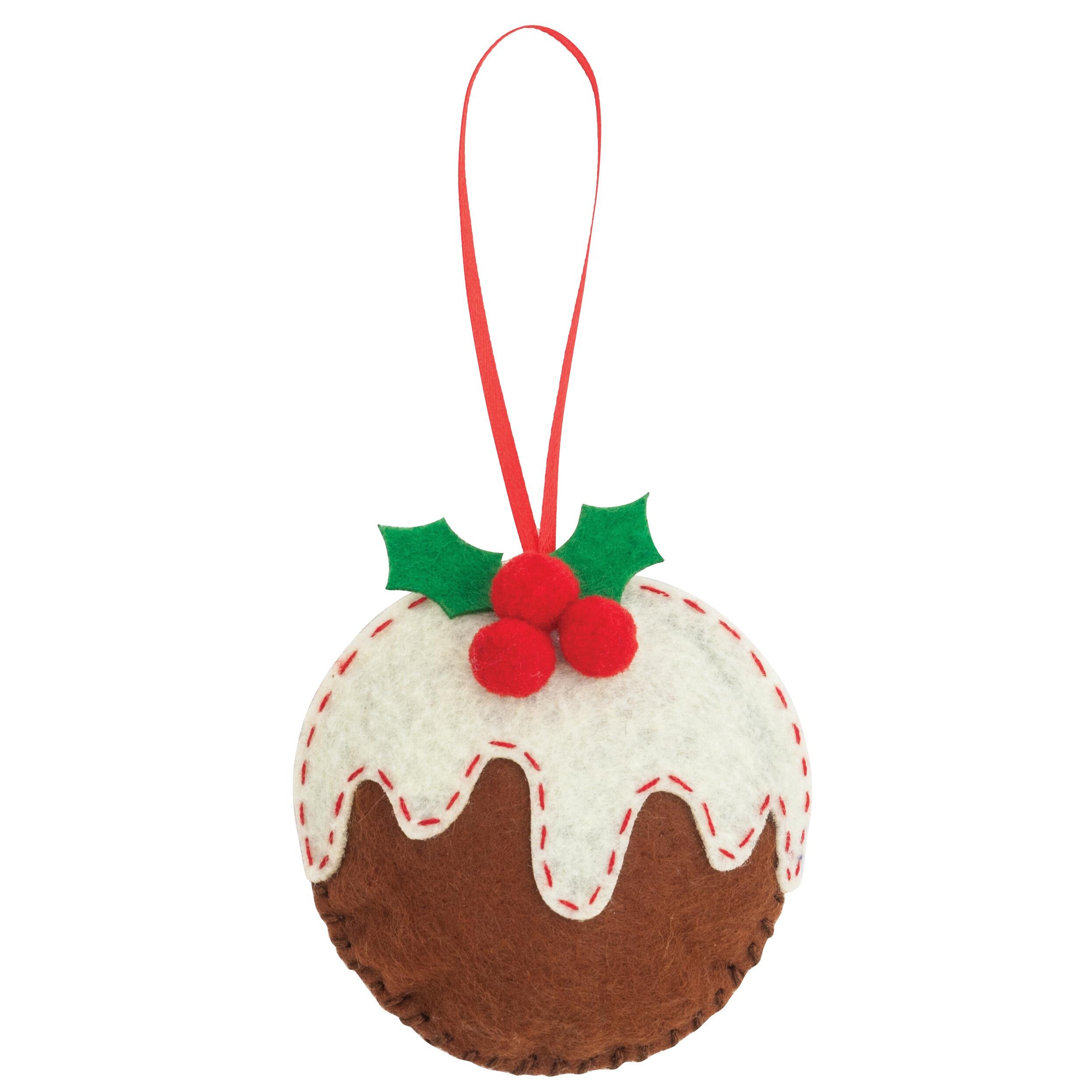 Make Your Own - Felt Christmas Pudding Decoration