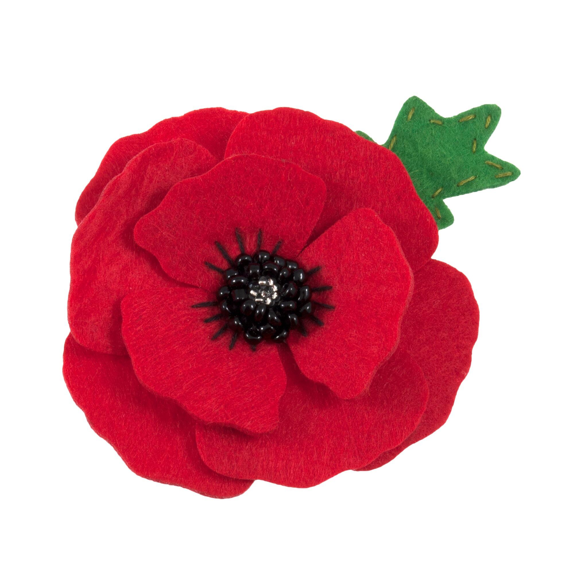 Small hot sale poppy brooch