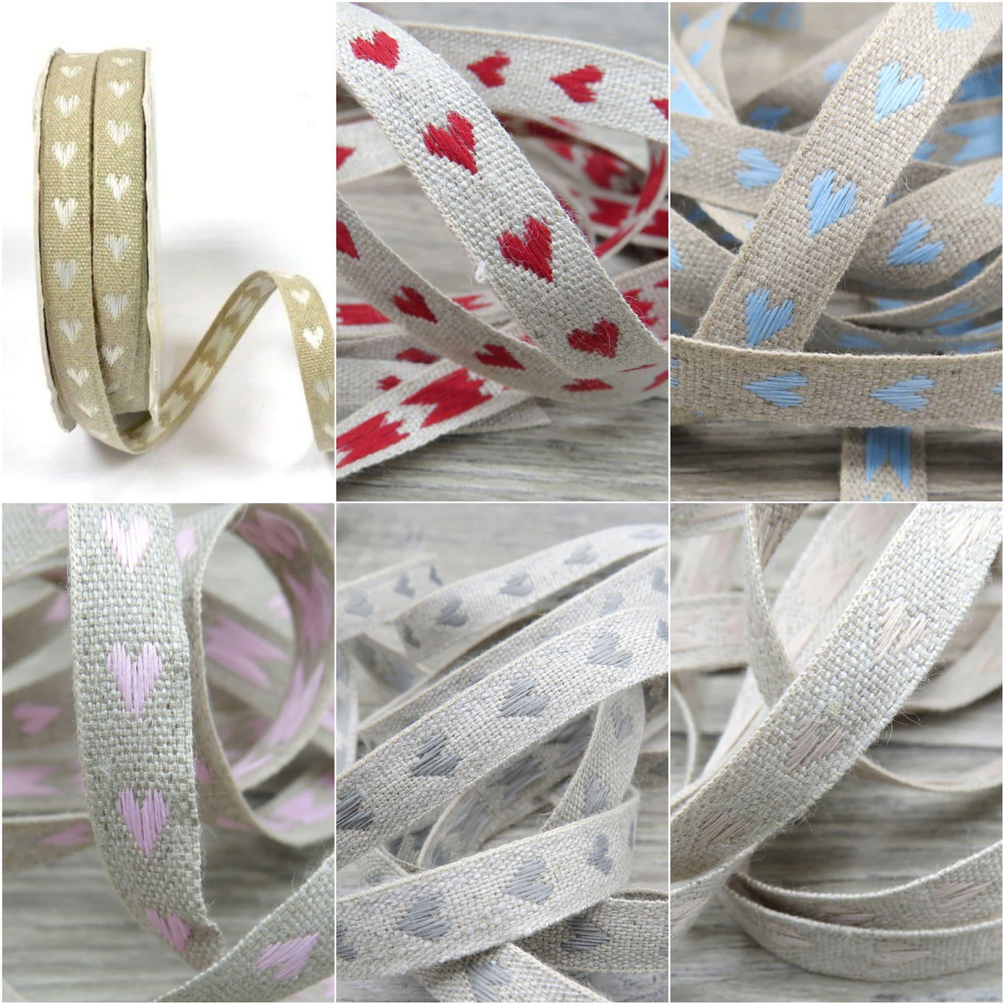 Linen ribbon,tropical ribbon,cotton ribbon,craft ribbon,ribbon for  crafts,ribbon for bows,ribbon for sewing,ribbon by the yard.