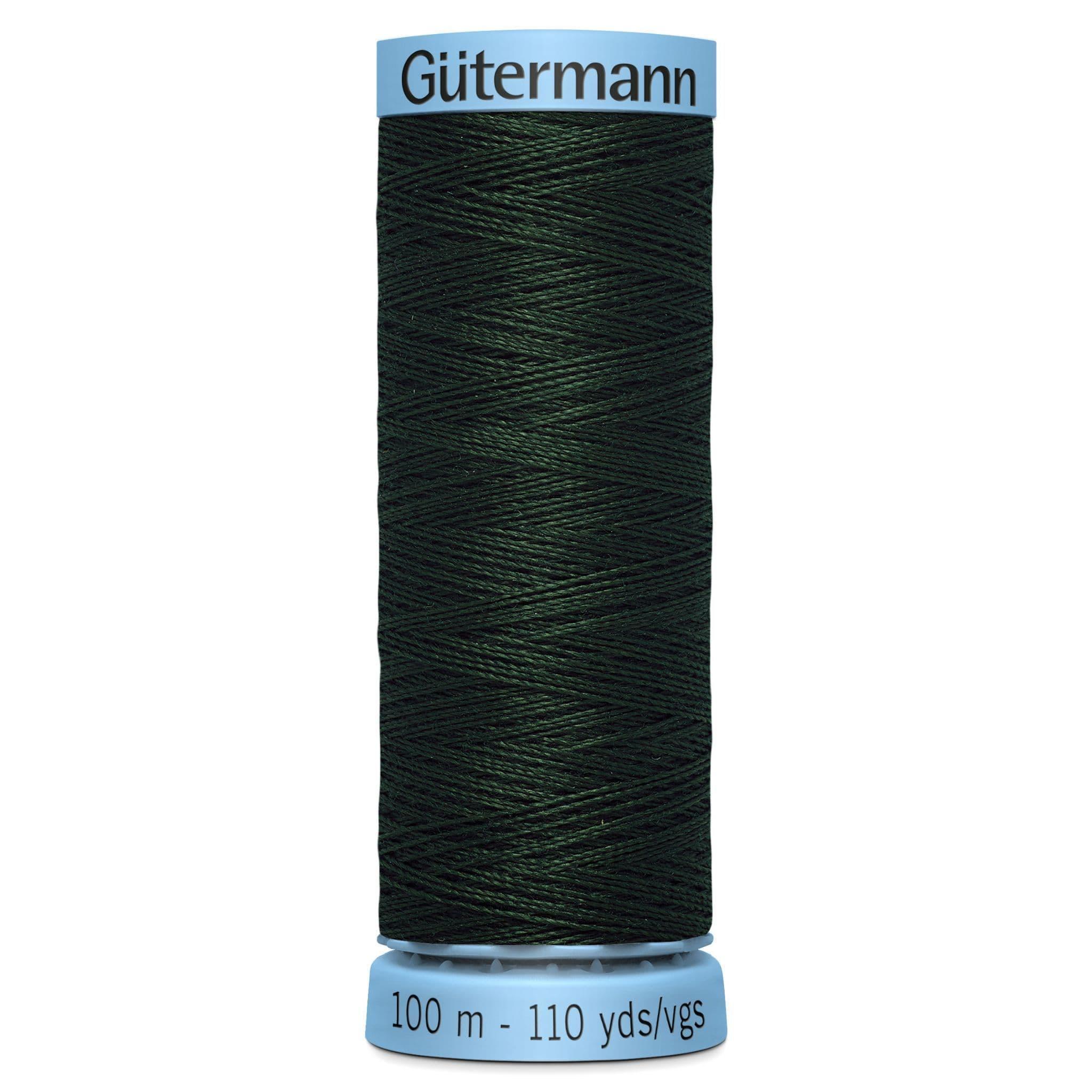 Col. 707 Gutermann Silk S303 Thread 100m - Bottle Green