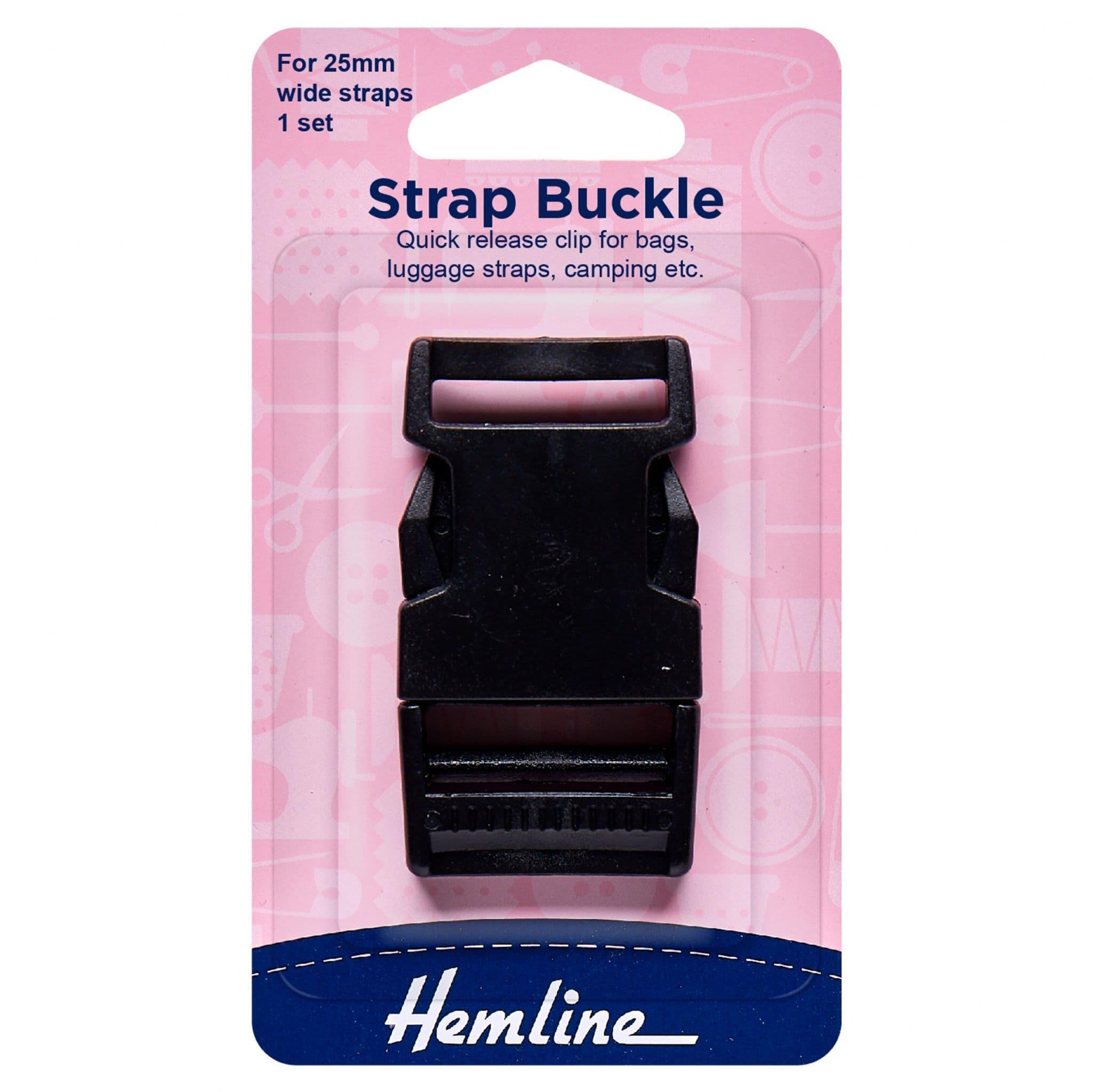 25mm Black Plastic Side Quick Release Buckle Clip – Cord Strap Backpack Bag  RE