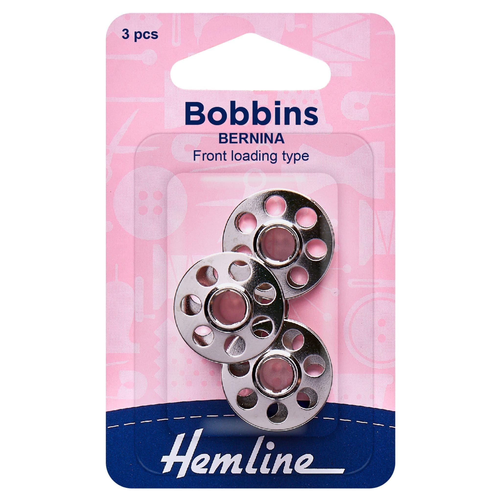 Hemline Bobbins - Bernina - Front Loading 7 hole - 3 pcs