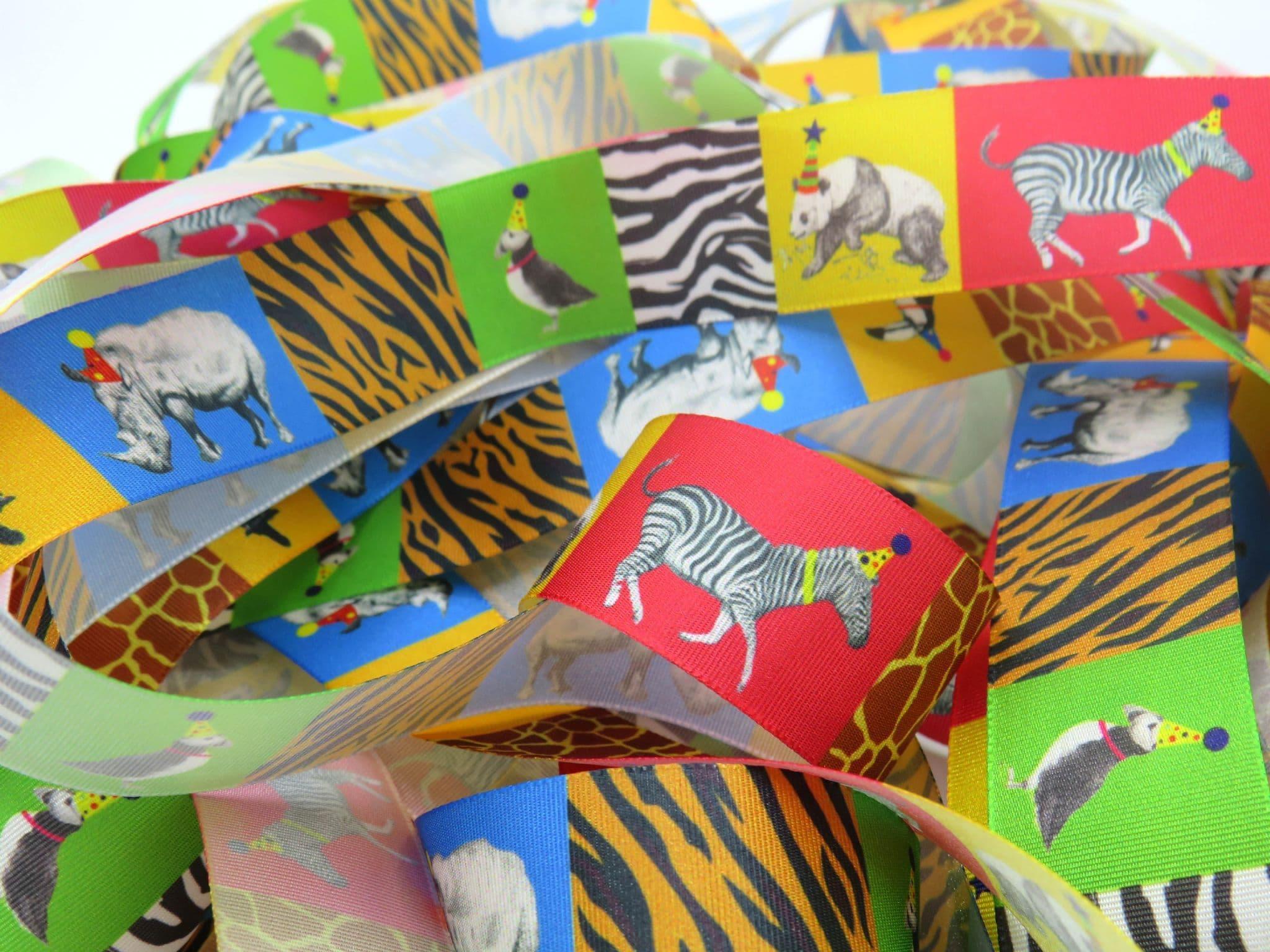 25mm Party Animal Ribbon - Berisfords - Per Metre