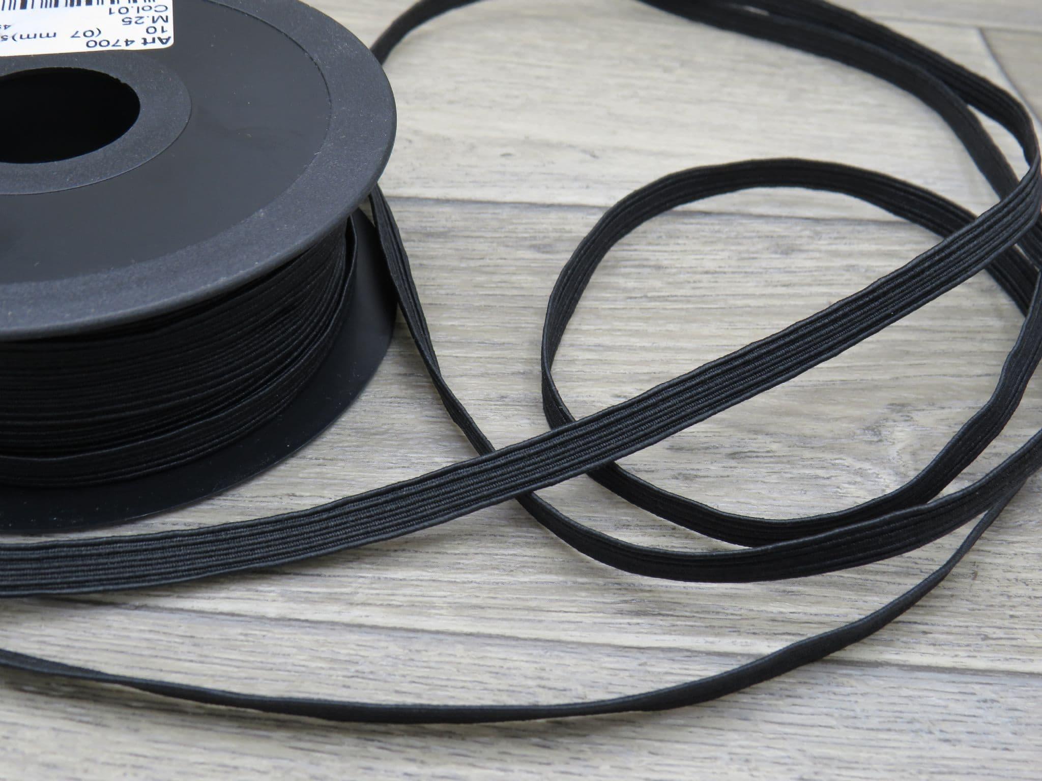 19mm Black Elastic Tape - Per Metre